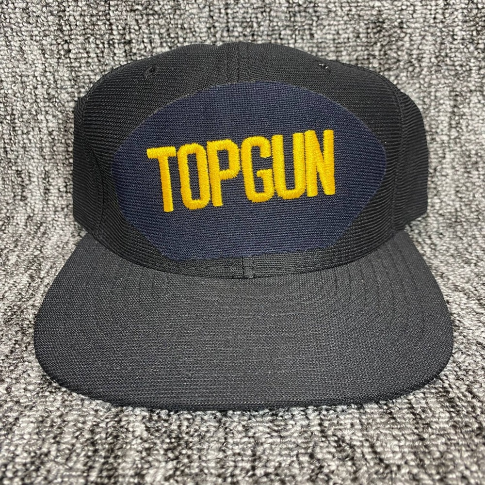 Vtg 80s New Era Pro Model Top Gun Hat‎ DuPont Visor Navy Oval Patch Snapback USA